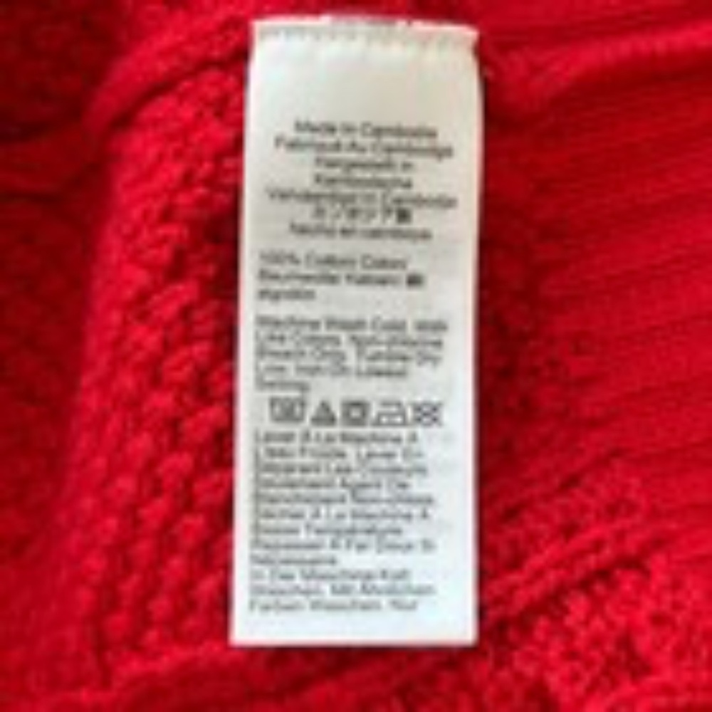 J. CREW Cable Knit Women’s XL Red Sweater Holiday Fisherman Nautical Preppy Cozy - Picture 9 of 11